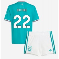 Stroje piłkarskie Liverpool Hugo Ekitike #22 Koszulka Trzeciej dla dzieci 2025-26 Krótki Rękaw (+ szorty)